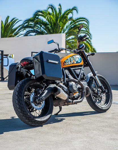 15L - Outlaw Quick Mount Medium Ducati Scrambler (2014-17) Painted Hard Solo Alforja (Right Only)