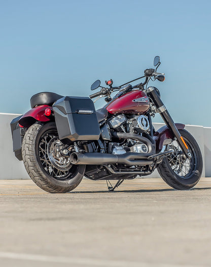 15L - Outlaw Quick Mount Medium Harley Softail Slim FLSL Painted Hard Solo Alforja (Right Only)
