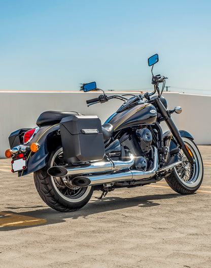 15L - Outlaw Quick Mount Medium Kawasaki Vulcan 900 Classic VN900 Matte Hard Solo Alforja (Right Only)