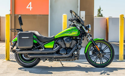 15L - Outlaw Quick Mount Medium Kawasaki Vulcan 900 Custom Matte Hard Solo Alforja (Right Only)