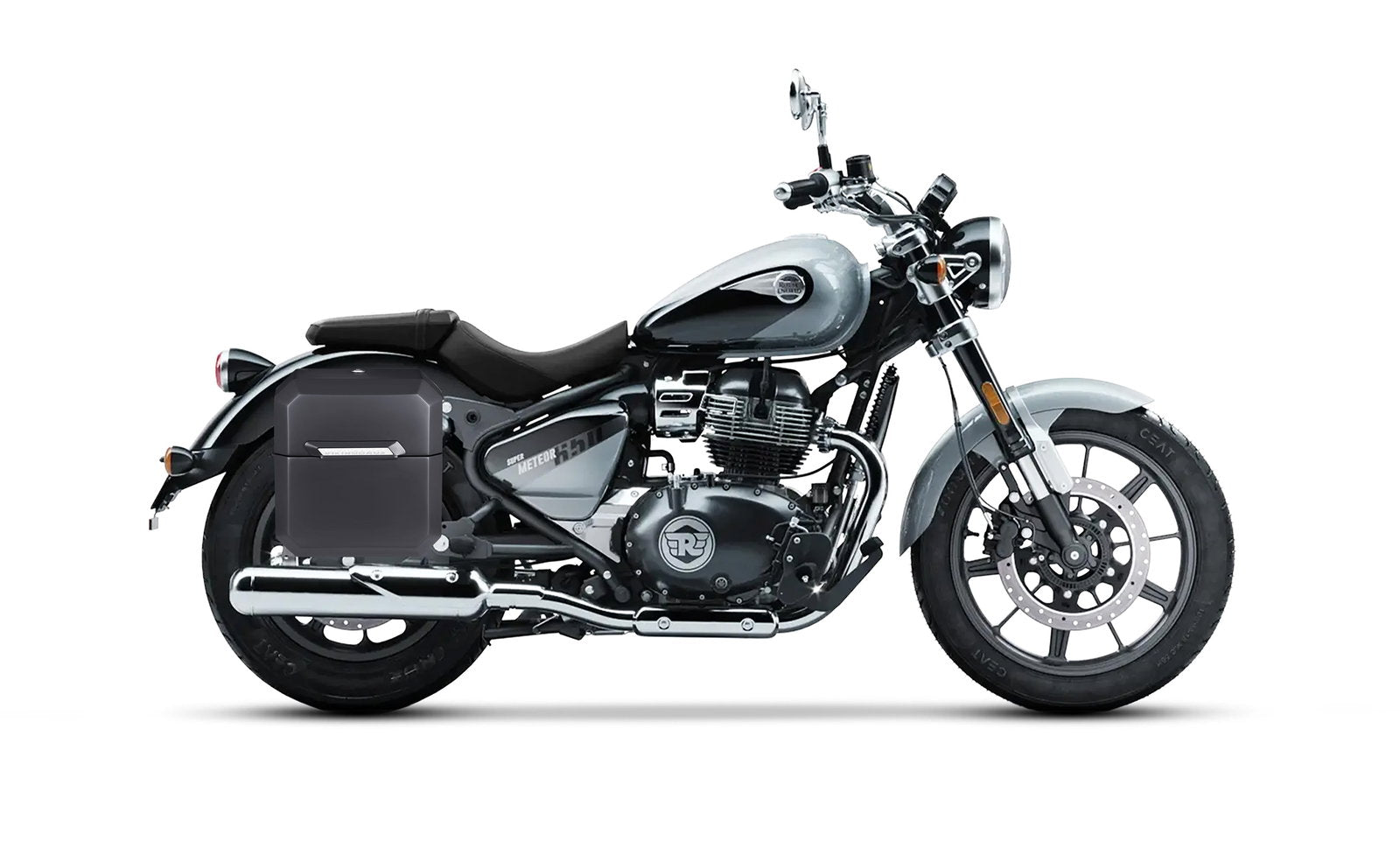 15L - Outlaw Quick Mount Medium Royal Enfield Super Meteor 650 Matte Hard Solo Alforja (Right Only)