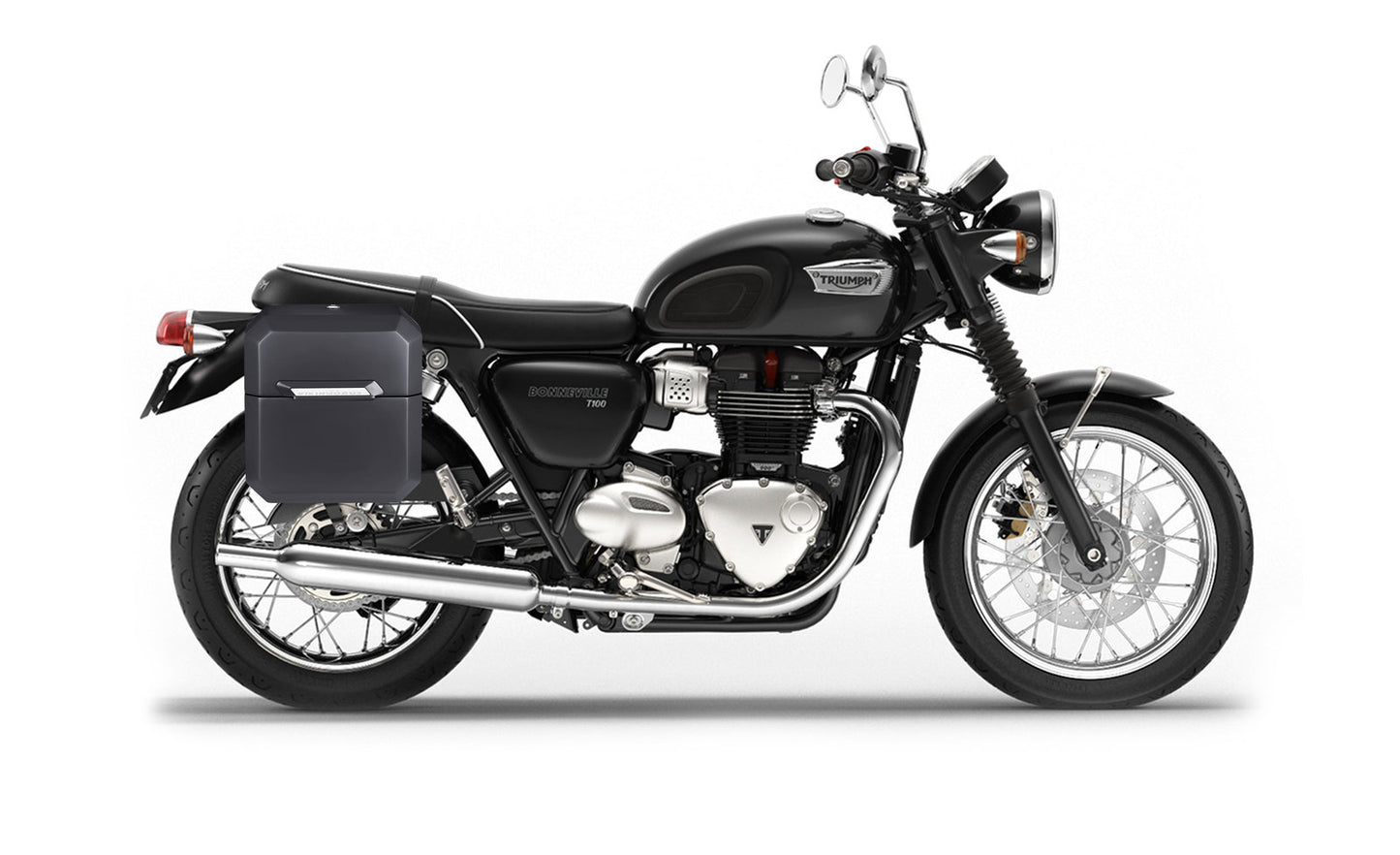 15L - Outlaw Quick Mount Medium Triumph Bonneville T100 Matte Hard Solo Alforja (Right Only)