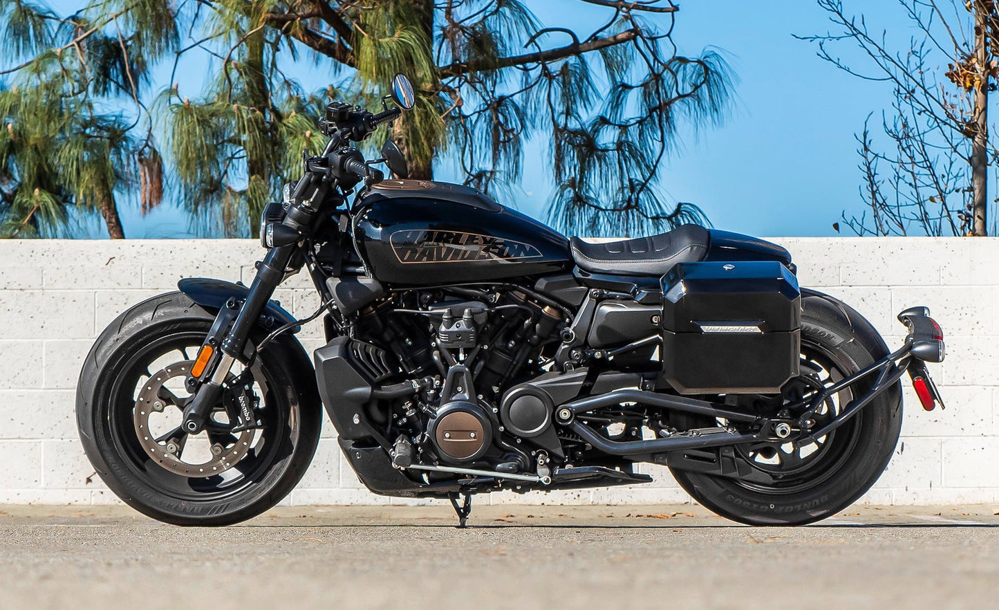10L - Outlaw Quick Mount Small Harley Sportster S (RH1250S) Painted Hard Solo Alforja (Left Only)
