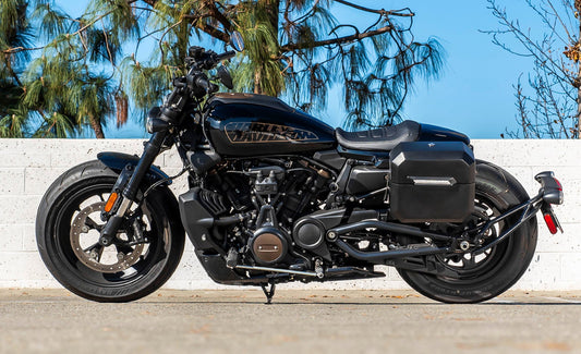10L - Outlaw Quick Mount Small Harley Sportster S (RH1250S) Matte Hard Solo Alforja (Left Only)