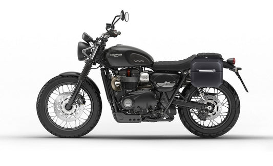 10L - Outlaw Quick Mount Small Triumph Street Scrambler Matte Hard Solo Alforja (Left Only)
