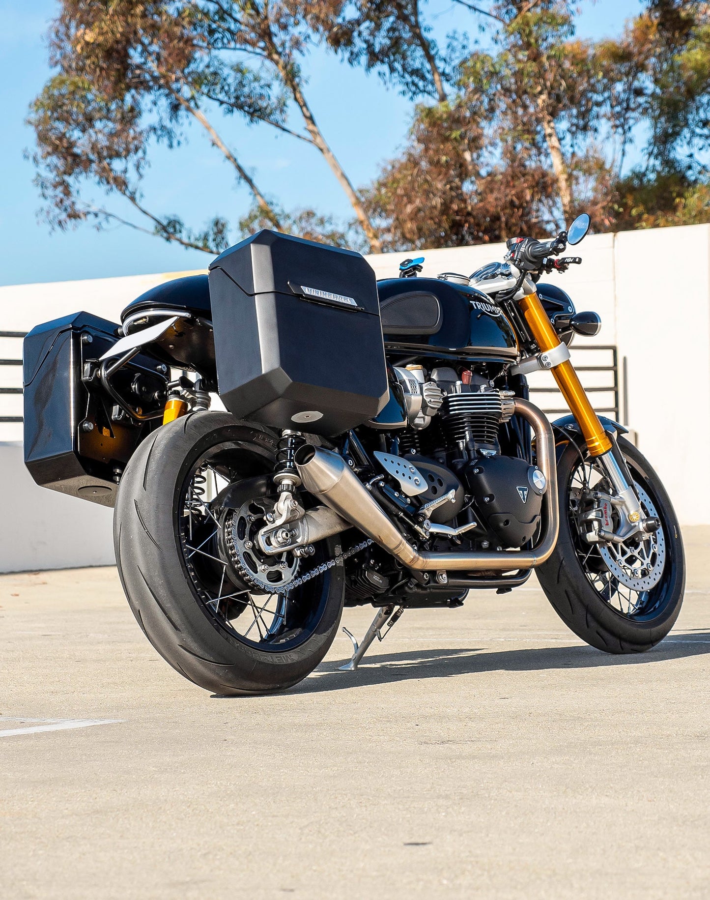 15L - Outlaw Quick Mount Medium Triumph Thruxton RS Matte Hard Solo Alforja (Right Only)