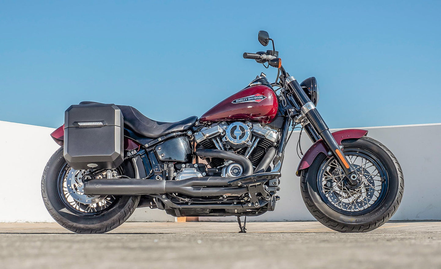 15L - Outlaw Quick Mount Medium Harley Softail Slim FLSL Matte Hard Solo Alforja (Right Only)