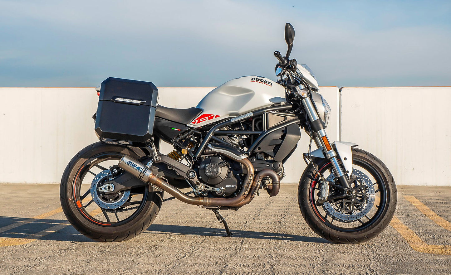 15L - Outlaw Quick Mount Medium Ducati Monster 797 Painted Hard Solo Alforja (Right Only)