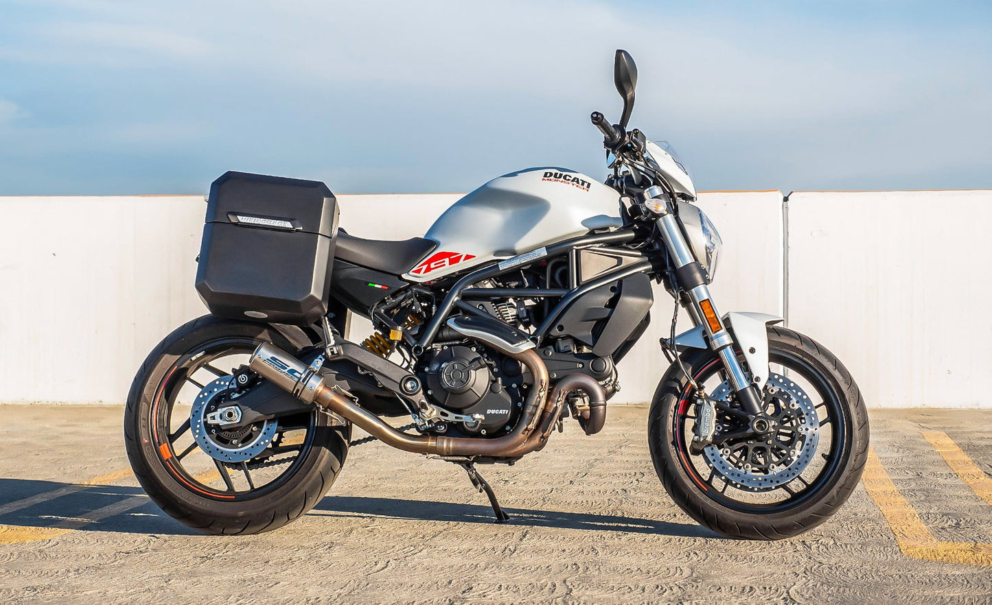15L - Outlaw Quick Mount Medium Ducati Monster 797 Matte Hard Solo Alforja (Right Only)