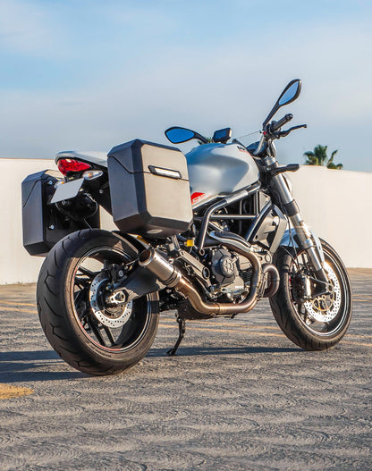 15L - Outlaw Quick Mount Medium Ducati Monster 797 Matte Hard Solo Alforja (Right Only)