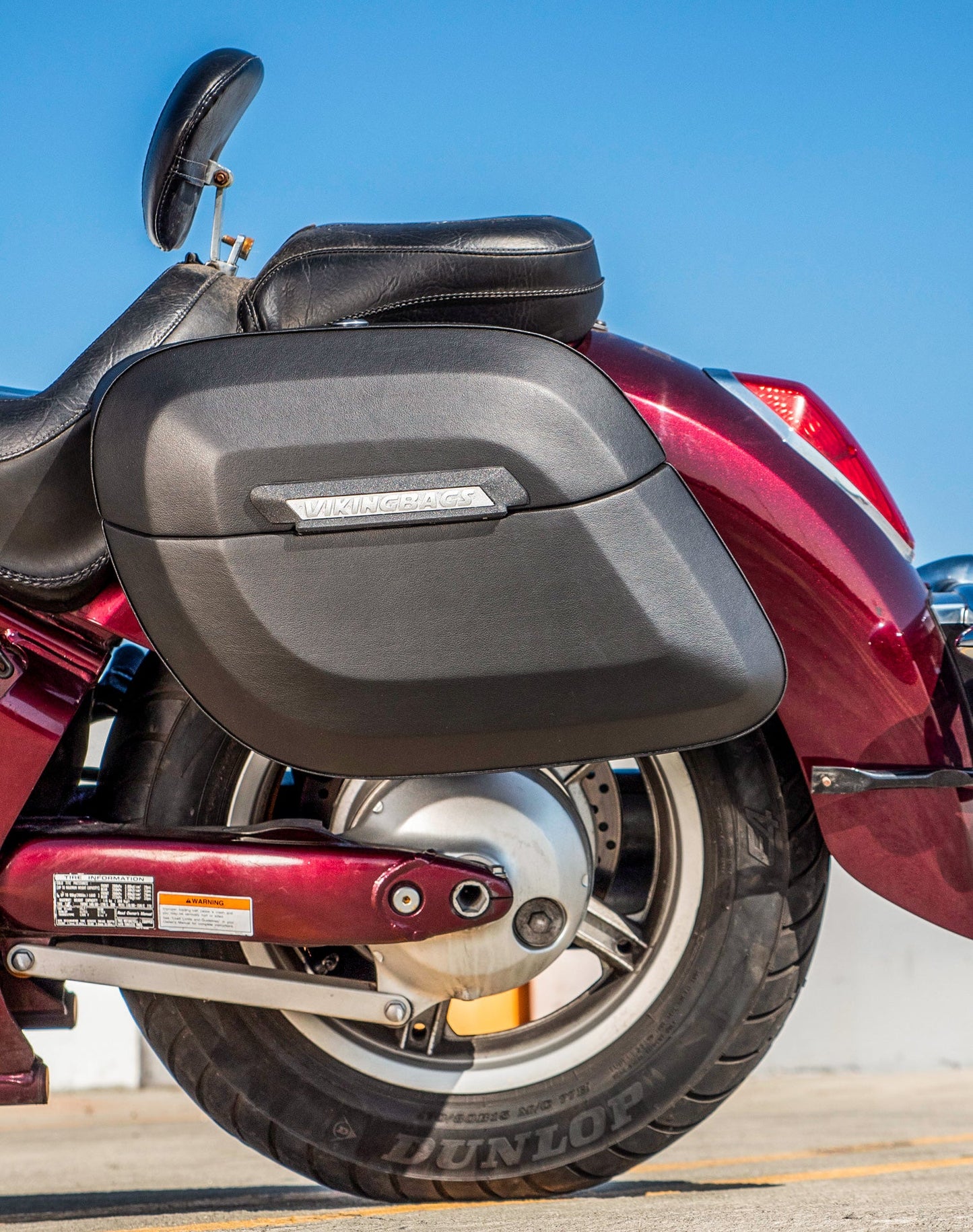 40L - Lamellar Raven XL Honda VT1300CT Interstate Leather Wrapped Hard Alforjas