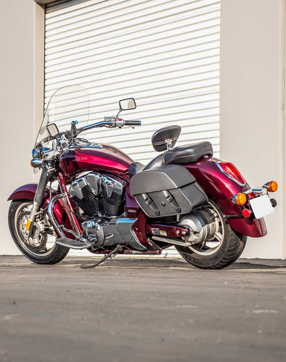 28L - Baelor Medium Hard Mount Honda VT1300CT Interstate Leather Alforjas