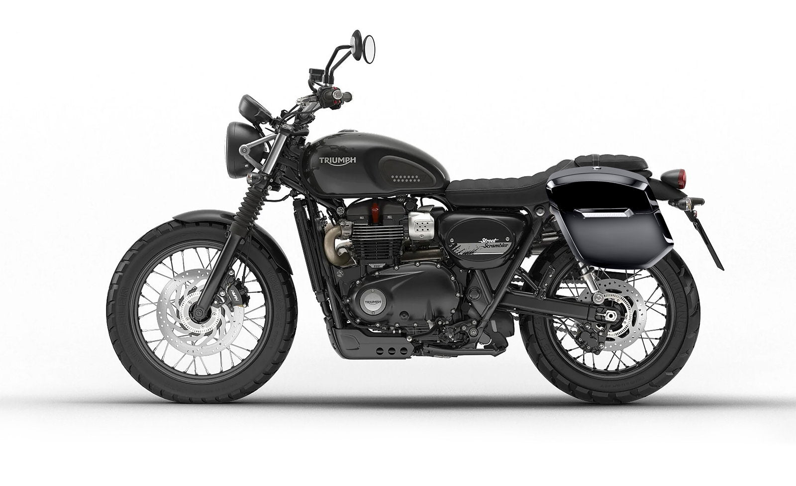 12L - Ironclad Quick Mount Medium Triumph Street Scrambler Painted Hard Solo Alforja (Left Only)