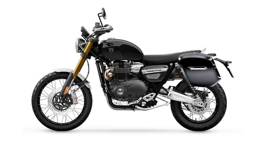 12L - Ironclad Quick Mount Medium Triumph Scrambler 1200 Painted Hard Solo Alforja (Left Only)