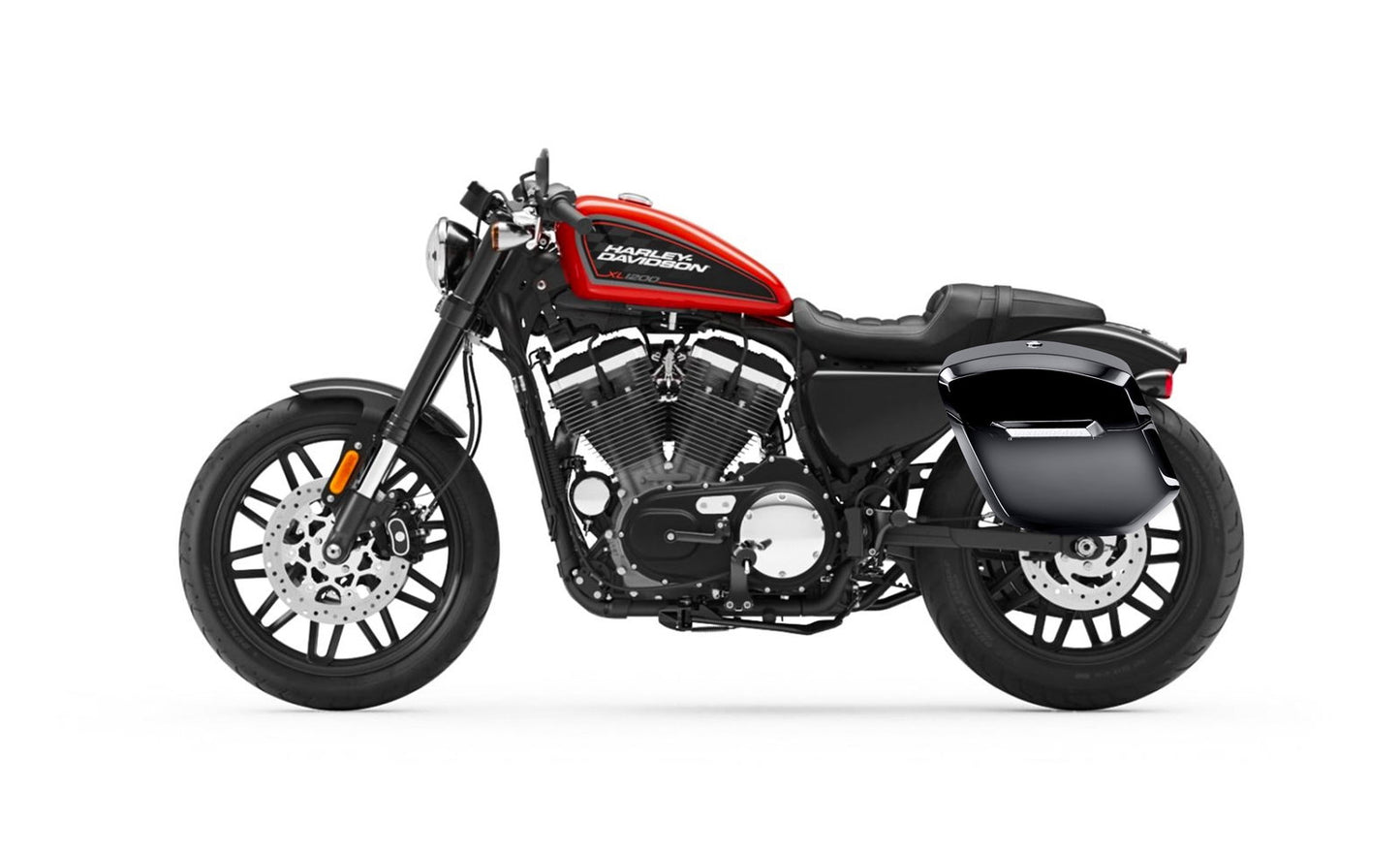 12L - Ironclad Quick Mount Medium Harley Sportster Roadster XL1200CX Painted Hard Solo Alforja (Left Only)