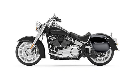 12L - Ironclad Quick Mount Medium Harley Softail Deluxe FLDE Painted Hard Solo Alforja (Left Only)