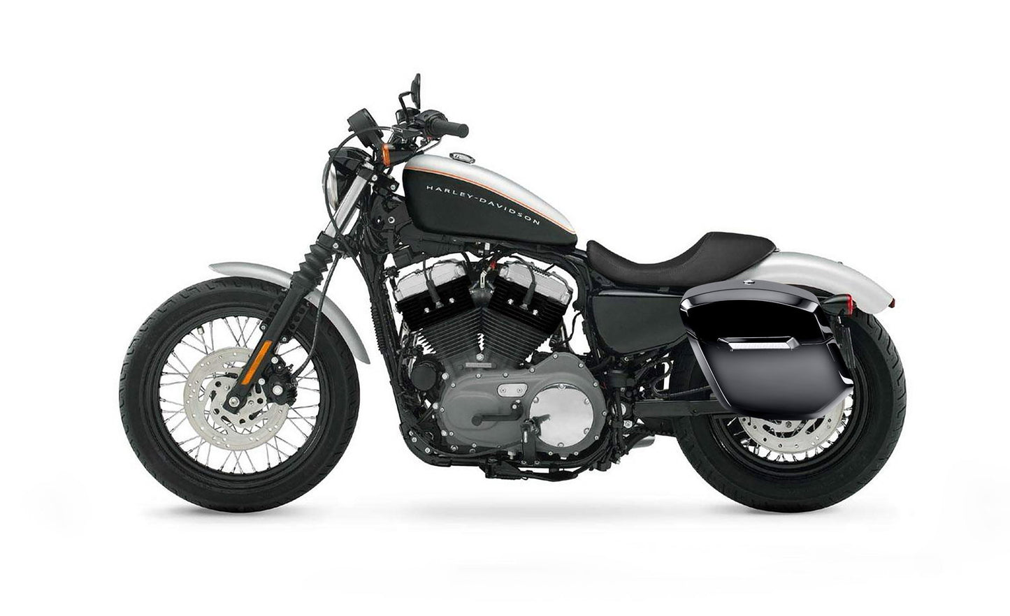 12L - Ironclad Quick Mount Medium Harley Sportster 1200 Nightster XL1200N Painted Hard Solo Alforja (Left Only)