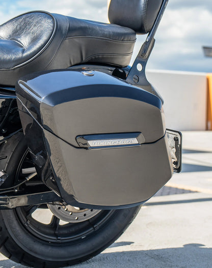 12L - Ironclad Quick Mount Medium Harley Sportster Iron 1200 XL1200NS Painted Hard Solo Alforja (Left Only)