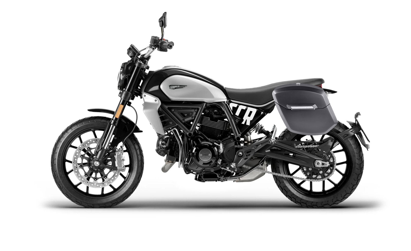 12L - Ironclad Quick Mount Medium Ducati Scrambler (2018-2022) Matte Hard Solo Alforja (Left Only)