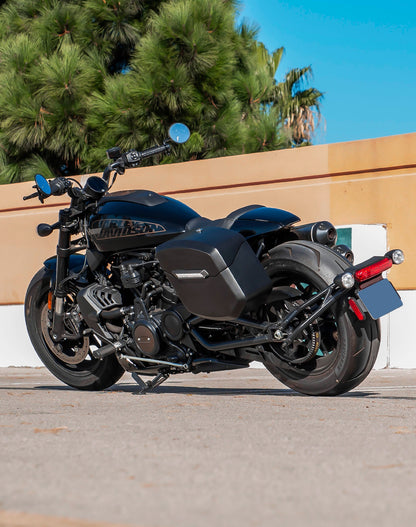 12L - Ironclad Quick Mount Medium Harley Sportster S (RH1250S) Matte Hard Solo Alforja (Left Only)
