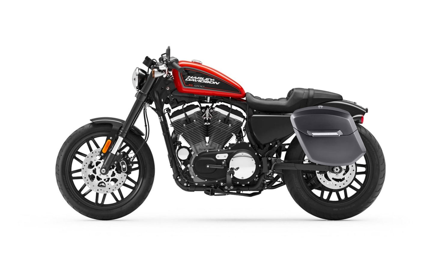 12L - Ironclad Quick Mount Medium Harley Sportster Roadster XL1200CX Matte Hard Solo Alforja (Left Only)
