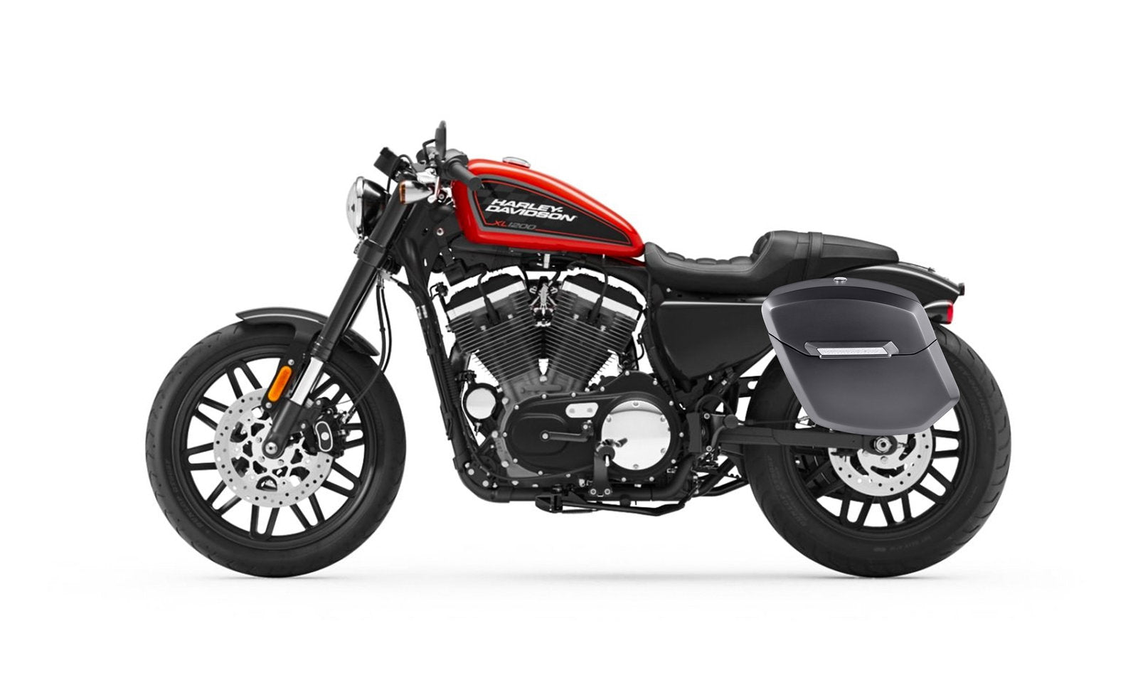 12L - Ironclad Quick Mount Medium Harley Sportster Roadster XL1200CX Matte Hard Solo Alforja (Left Only)