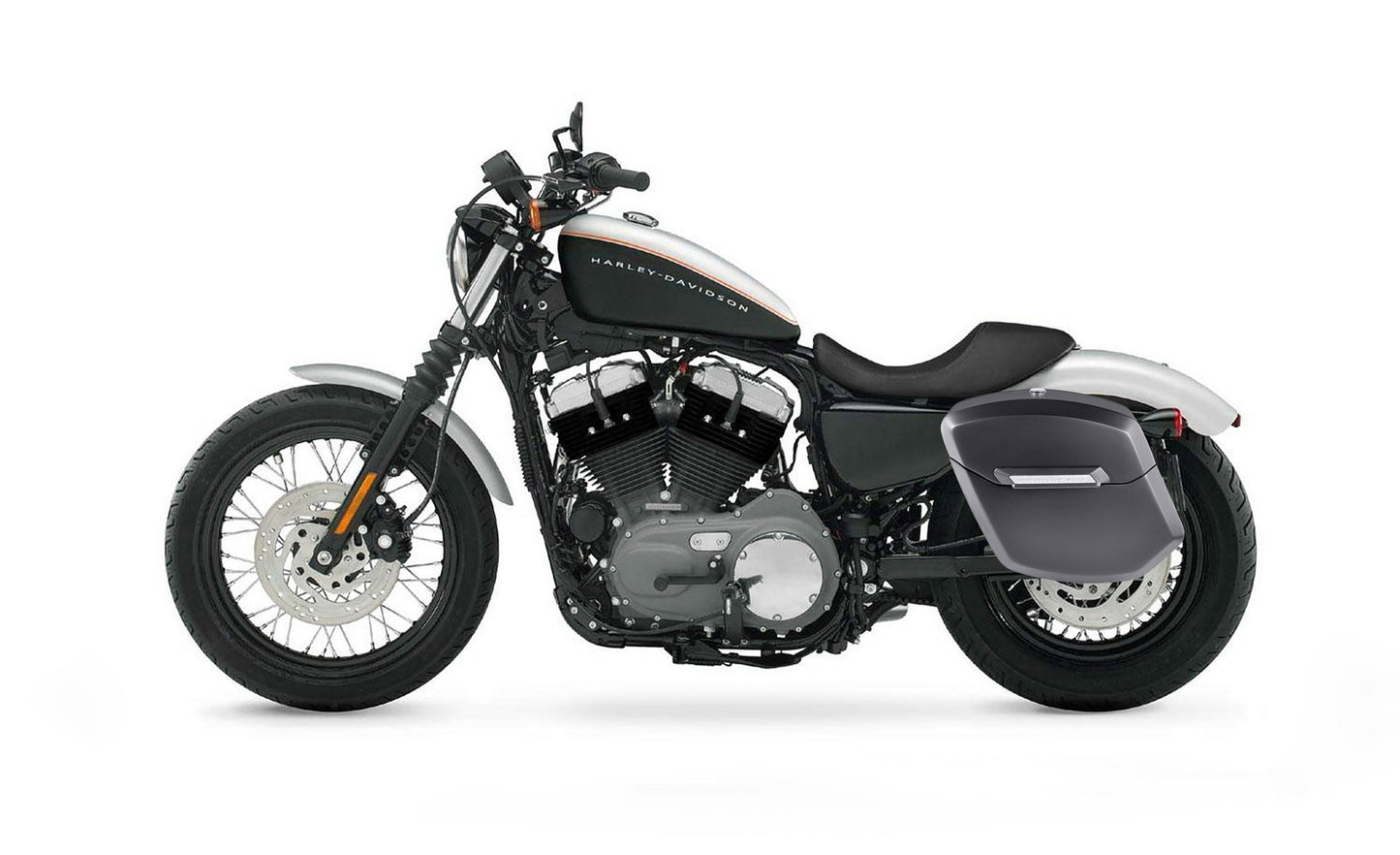 12L - Ironclad Quick Mount Medium Harley Sportster 1200 Nightster XL1200N Matte Hard Solo Alforja (Left Only)
