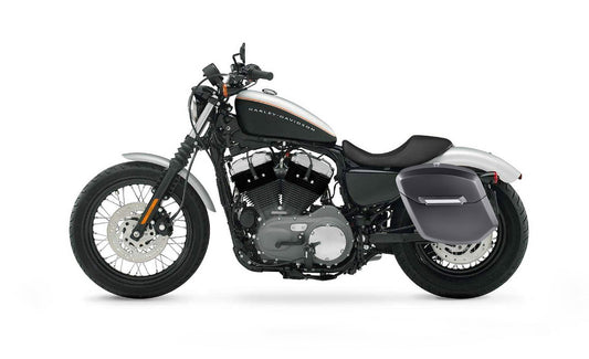 12L - Ironclad Quick Mount Medium Harley Sportster 1200 Nightster XL1200N Matte Hard Solo Alforja (Left Only)