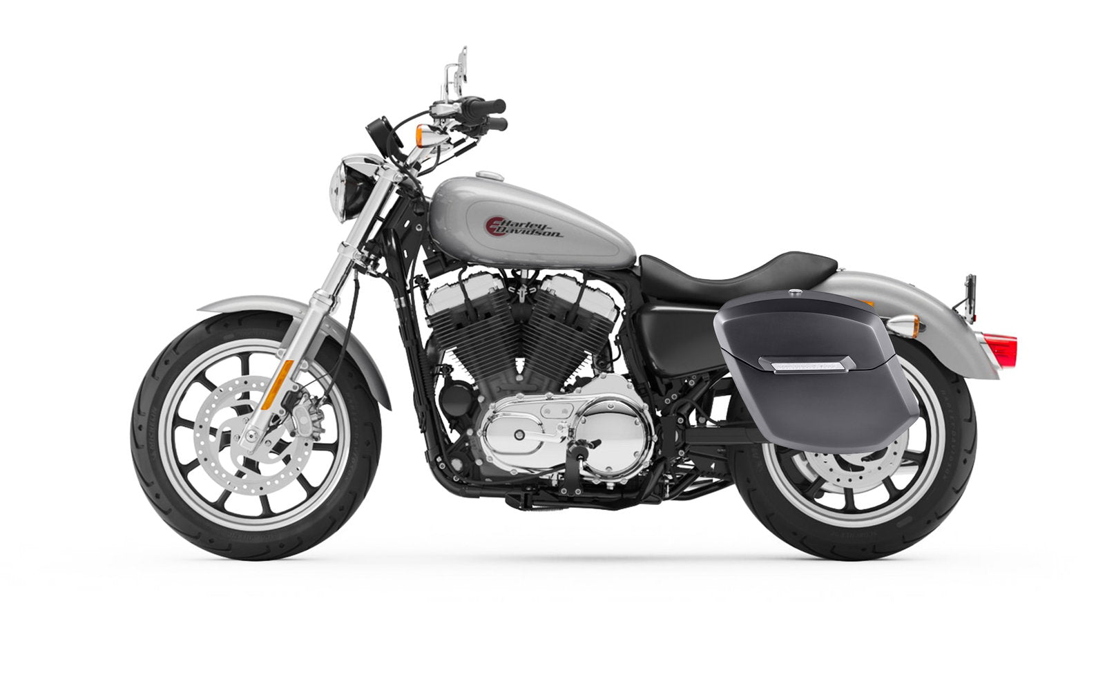 12L - Ironclad Quick Mount Medium Harley Sportster Superlow Matte XL883L Hard Solo Alforja (Left Only)
