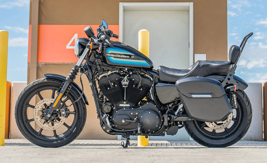 12L - Ironclad Quick Mount Medium Harley Sportster Iron 1200 XL1200NS Matte Hard Solo Alforja (Left Only)
