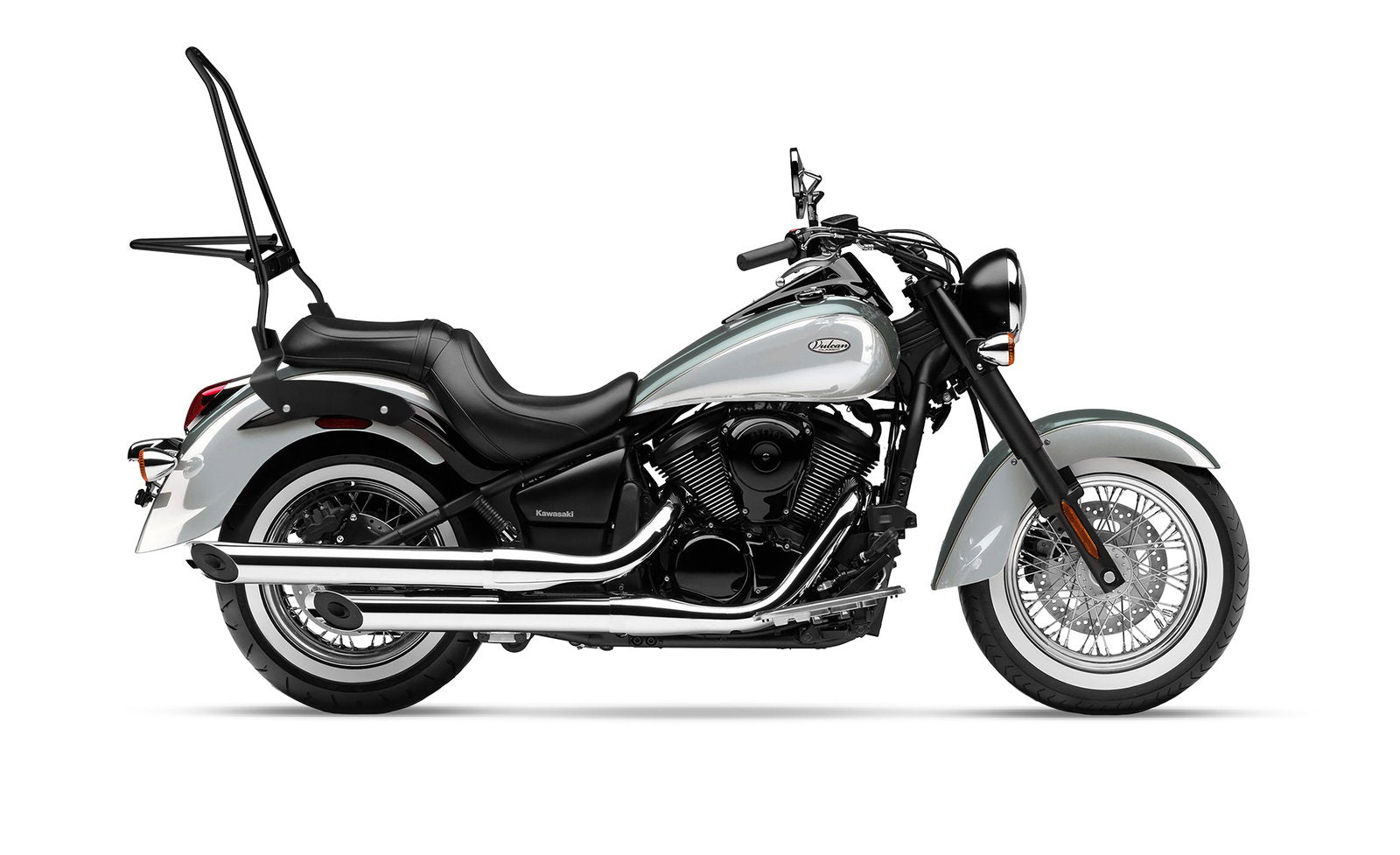 Iron Born Blade 25" Sissy bar with Foldable Luggage Rack para Kawasaki Vulcan 900 Classic, VN900 Matte Black