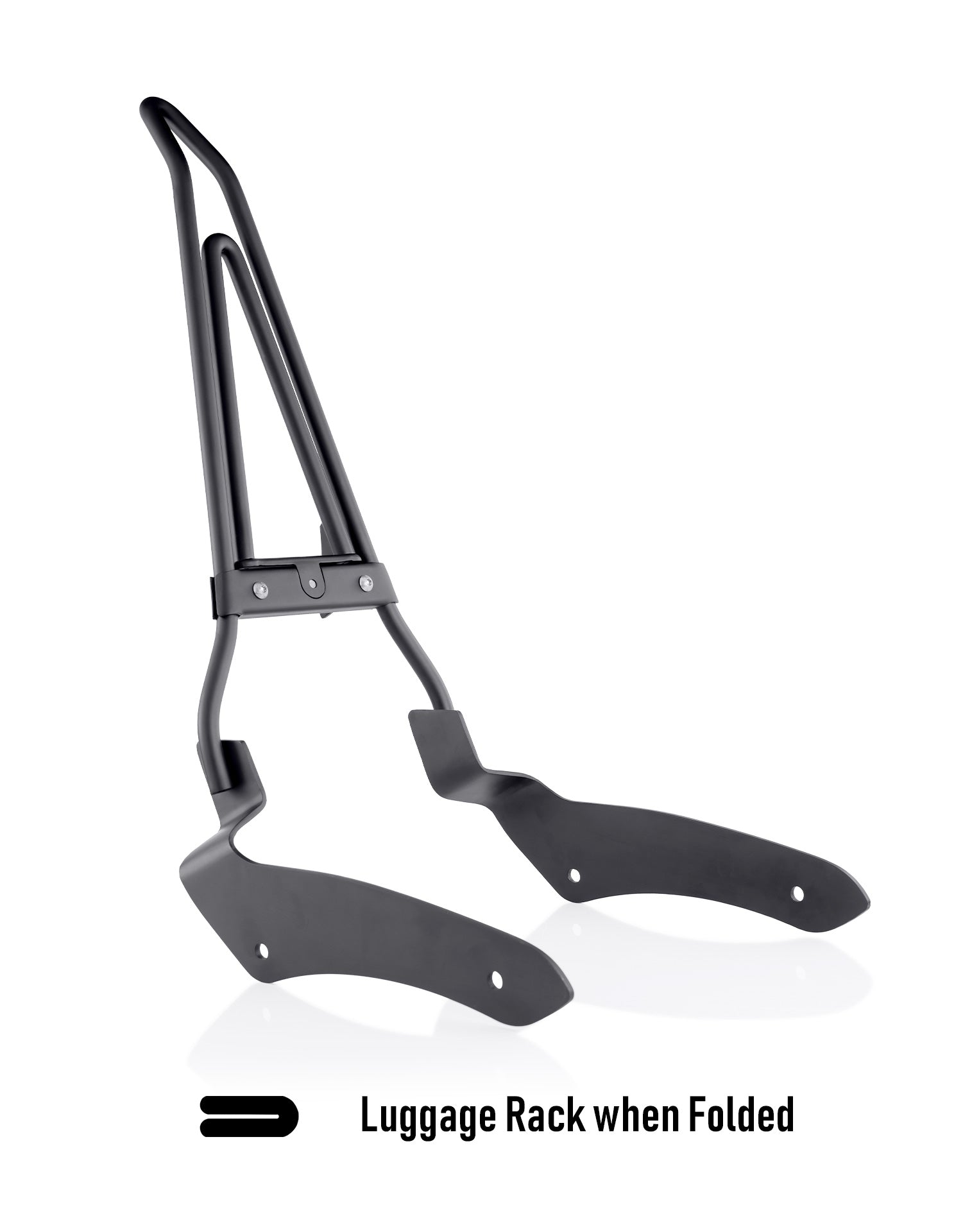 Iron Born Blade 25" Sissy bar with Foldable Luggage Rack para Kawasaki Vulcan 900 Classic, VN900 Matte Black