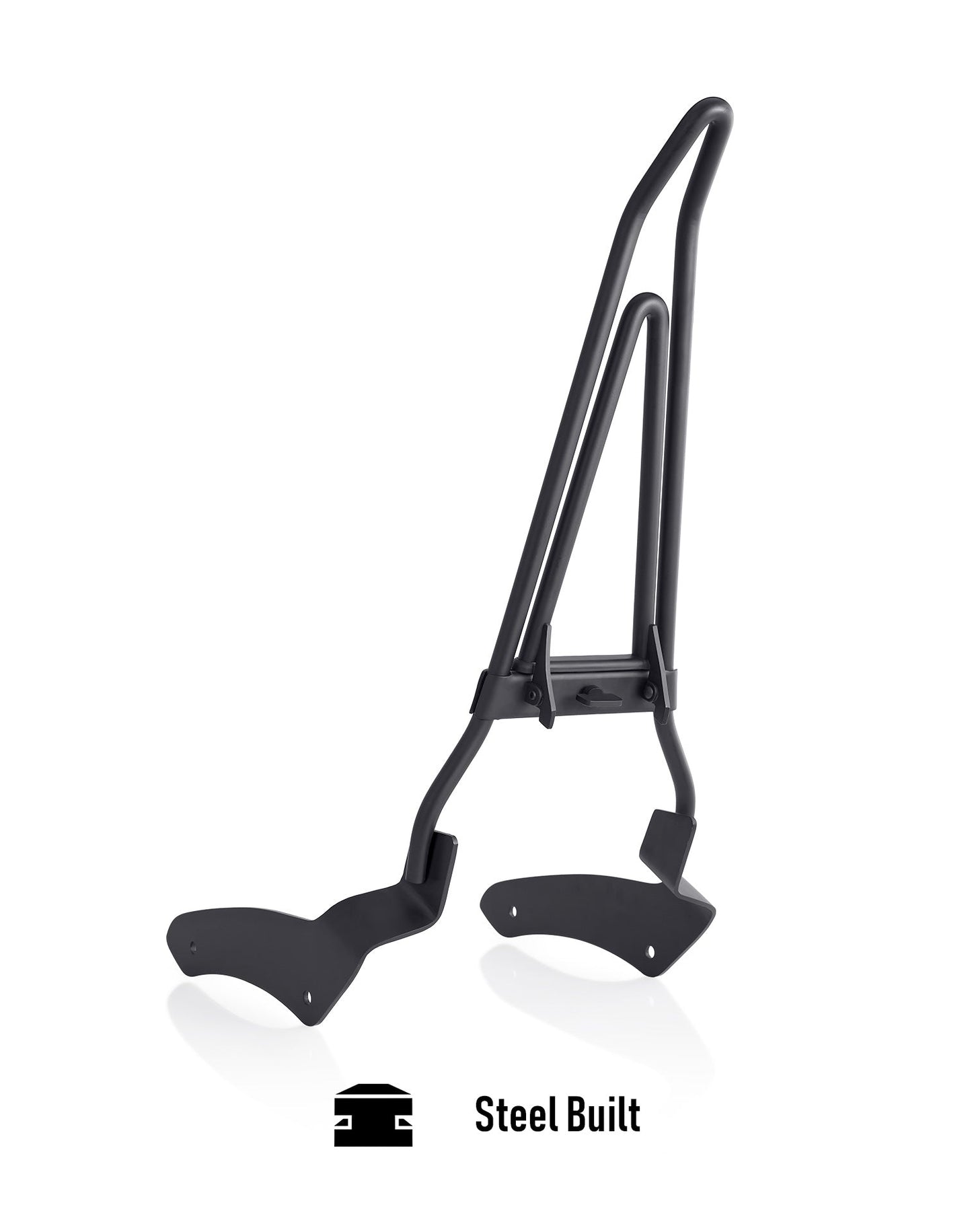 Iron Born Blade 25" Sissy bar with Foldable Luggage Rack para Kawasaki Vulcan 900 Classic, VN900 Matte Black