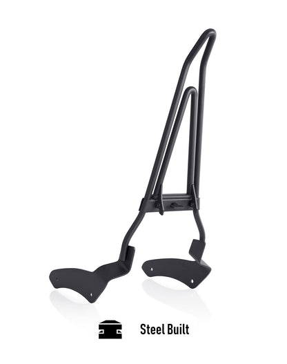 Iron Born Blade 25" Sissy bar with Foldable Luggage Rack para Kawasaki Vulcan 900 Classic, VN900 Matte Black