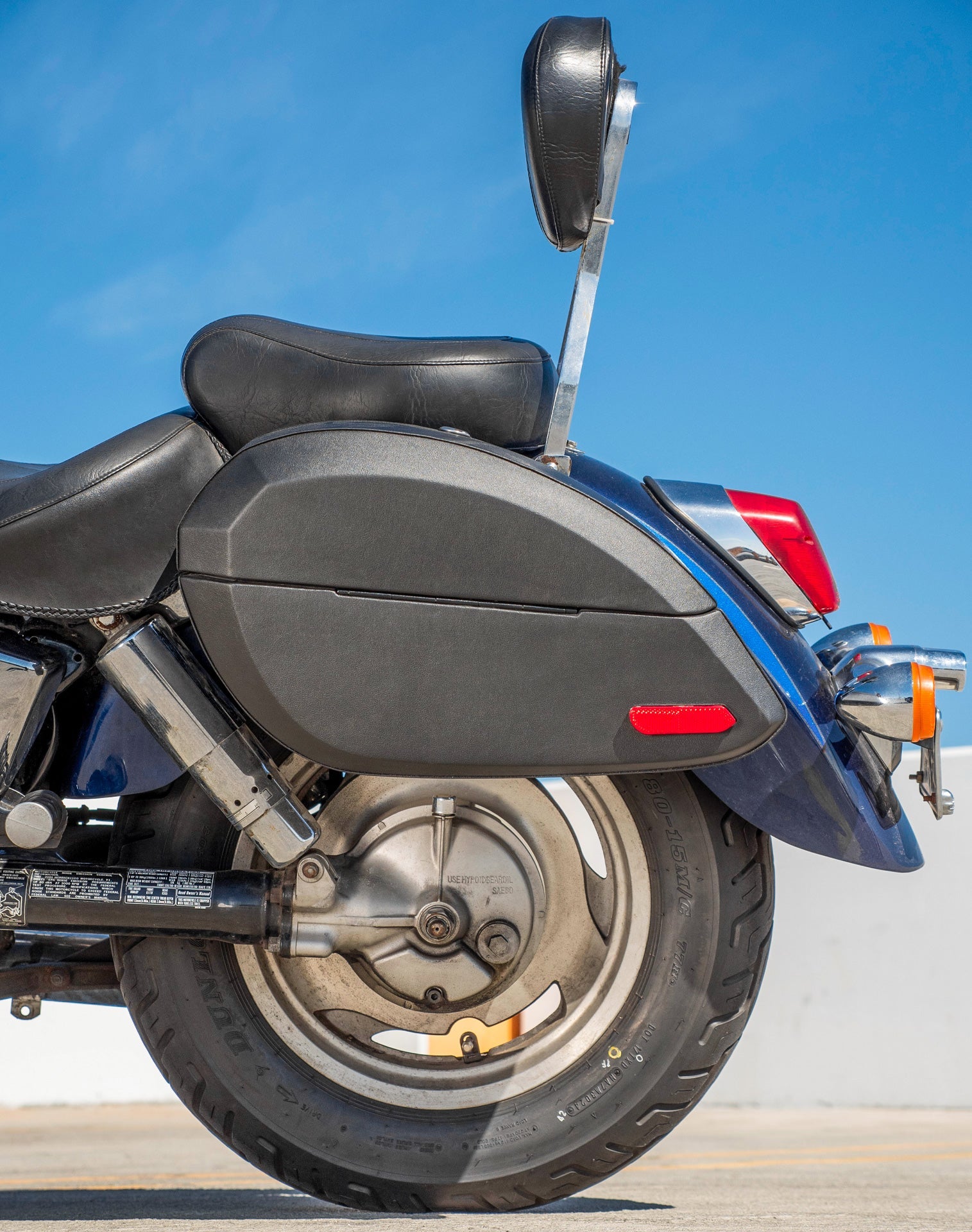 28L - Phantom Large Honda Shadow 1100 Sabre Leather Wrapped Hard Alforjas