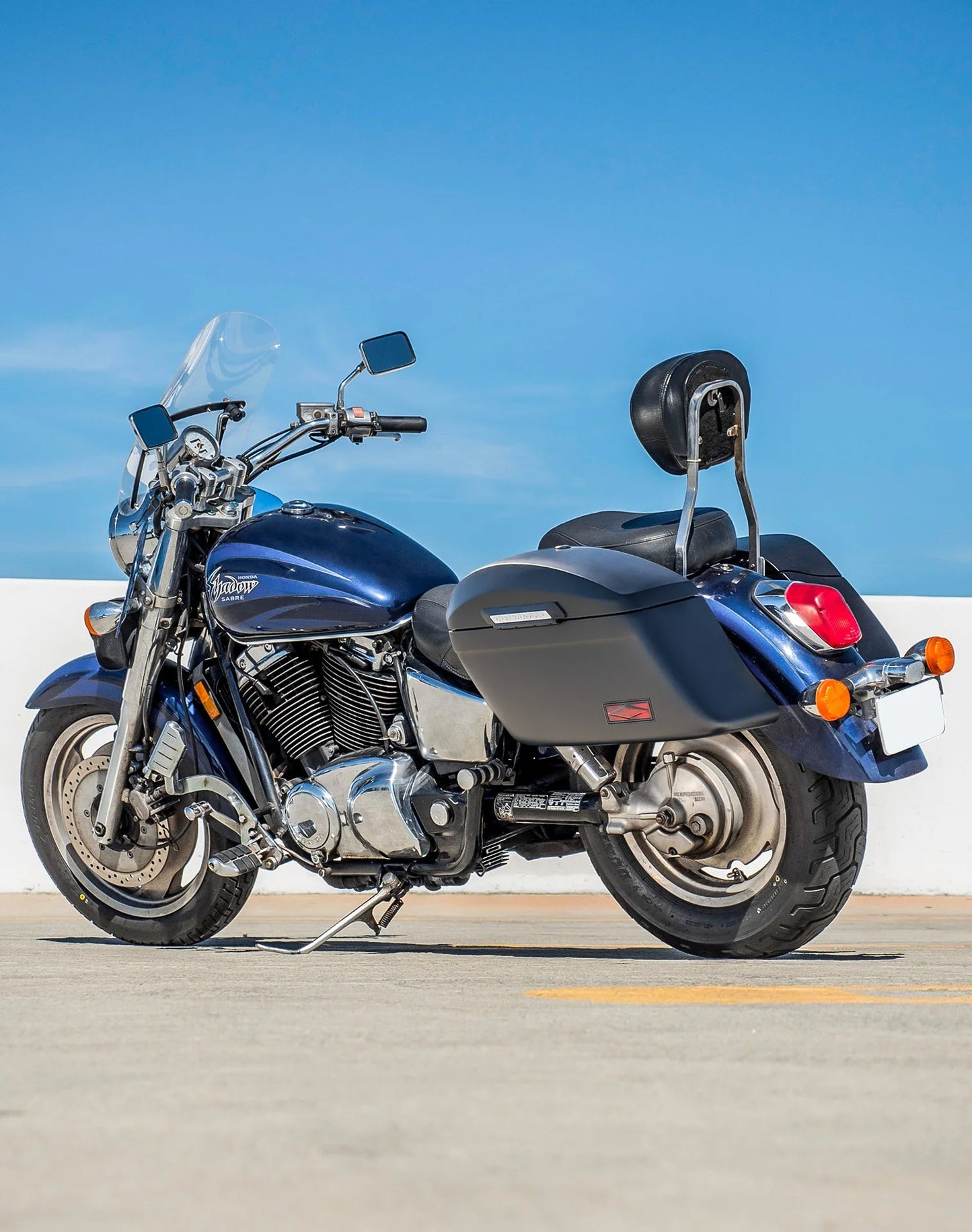 44L - Lamellar Stallion XL Honda Shadow 1100 Sabre Matte Hard Alforjas