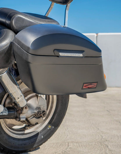 44L - Lamellar Stallion XL Honda Shadow 1100 Sabre Matte Hard Alforjas