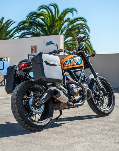 15L - Outlaw Quick Mount Medium Ducati Scrambler (2014-17) Matte Hard Solo Alforja (Right Only)