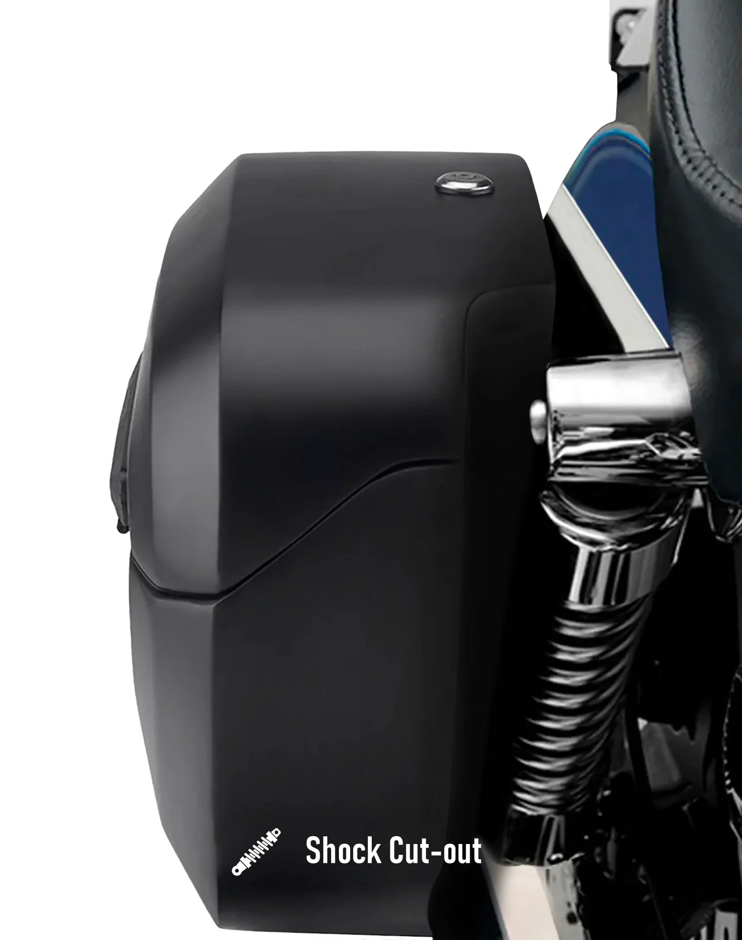 38L - Baldur XL Shock Cut-Out Kawasaki Mean Streak 1500 Matte Hard Alforjas