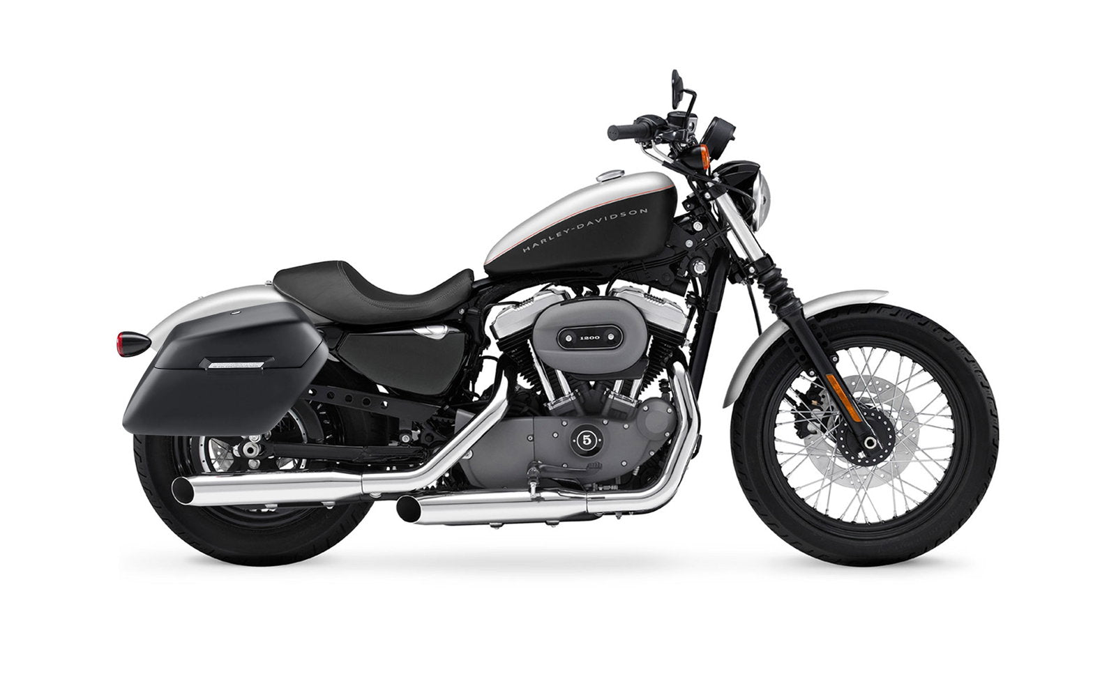 38L - Baldur XL Shock Cut-Out Harley Sportster 1200 Nightster XL1200N Matte Hard Alforjas