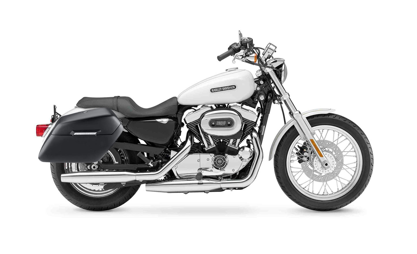 38L - Baldur XL Shock Cut-Out Harley Sportster 1200 Low XL1200L Matte Hard Alforjas