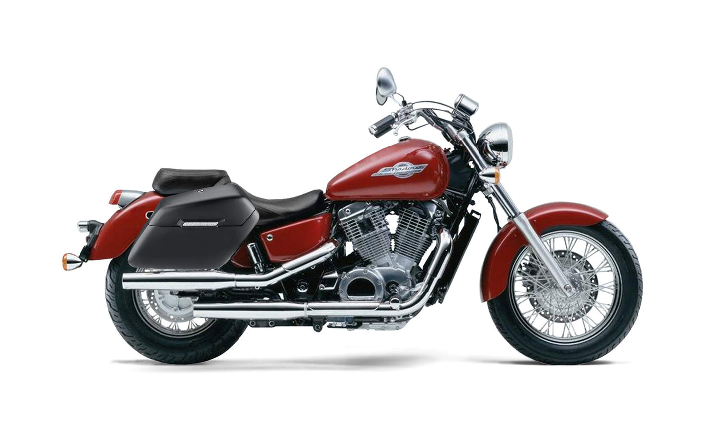 38L - Baldur XL Shock Cut-Out Honda Shadow 1100 ACE Matte Hard Alforjas