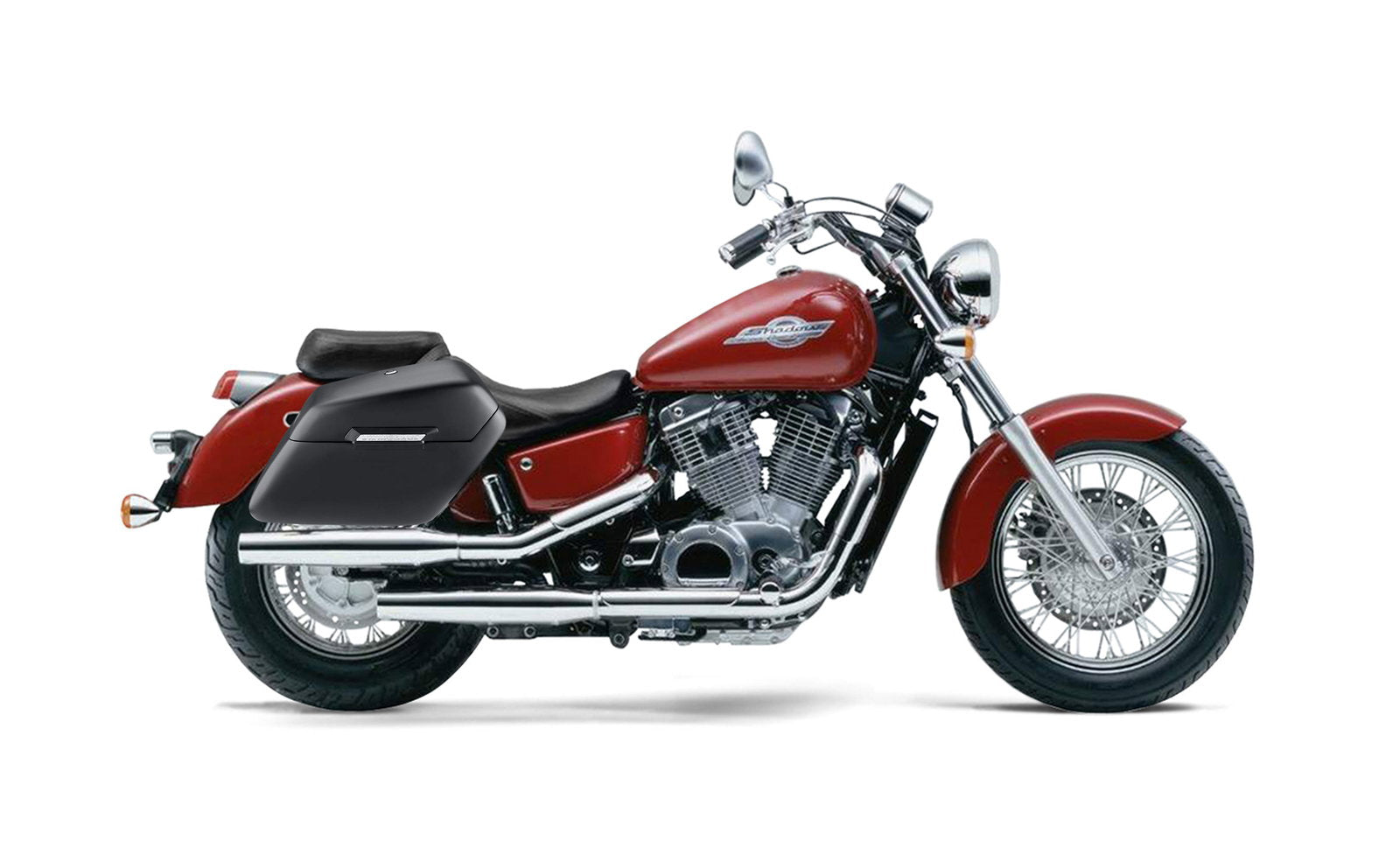 38L - Baldur XL Shock Cut-Out Honda Shadow 1100 ACE Matte Hard Alforjas