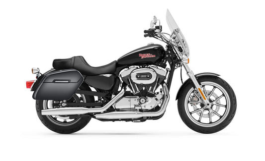 38L - Baldur XL Shock Cutout Harley Sportster 1200 Super Low XL1200T Painted Hard Alforjas