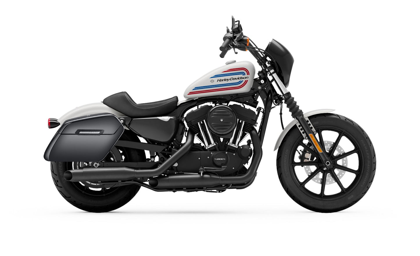 38L - Baldur XL Shock Cutout Harley Sportster 1200 Iron XL1200NS Painted Hard Alforjas