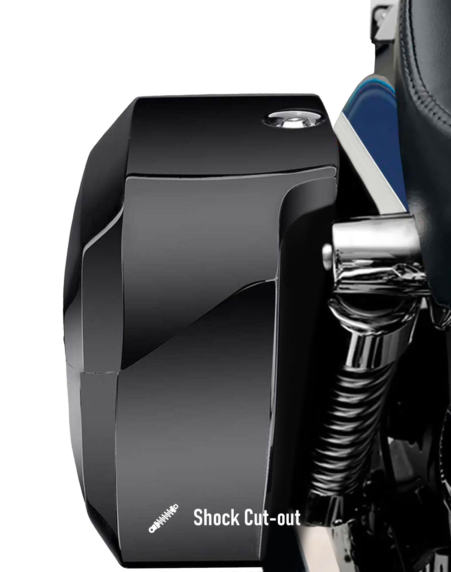 38L - Baldur XL Shock Cutout Triumph Thunderbird LT Painted Hard Alforjas