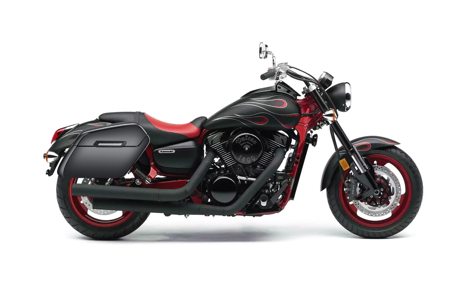38L - Baldur XL Shock Cutout Kawasaki Mean Streak 1600 Painted Hard Alforjas