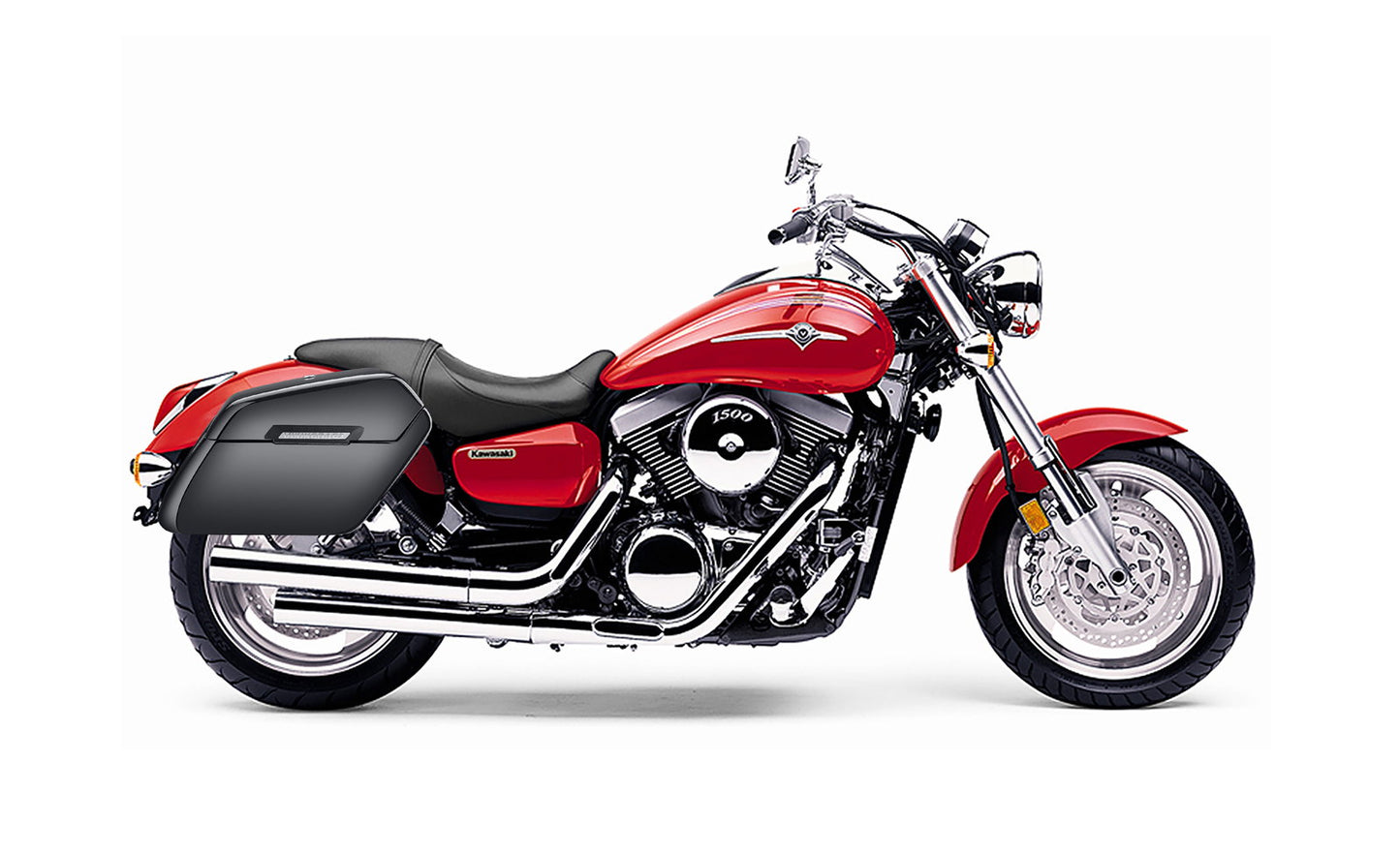 38L - Baldur XL Shock Cutout Kawasaki Mean Streak 1500 Painted Hard Alforjas
