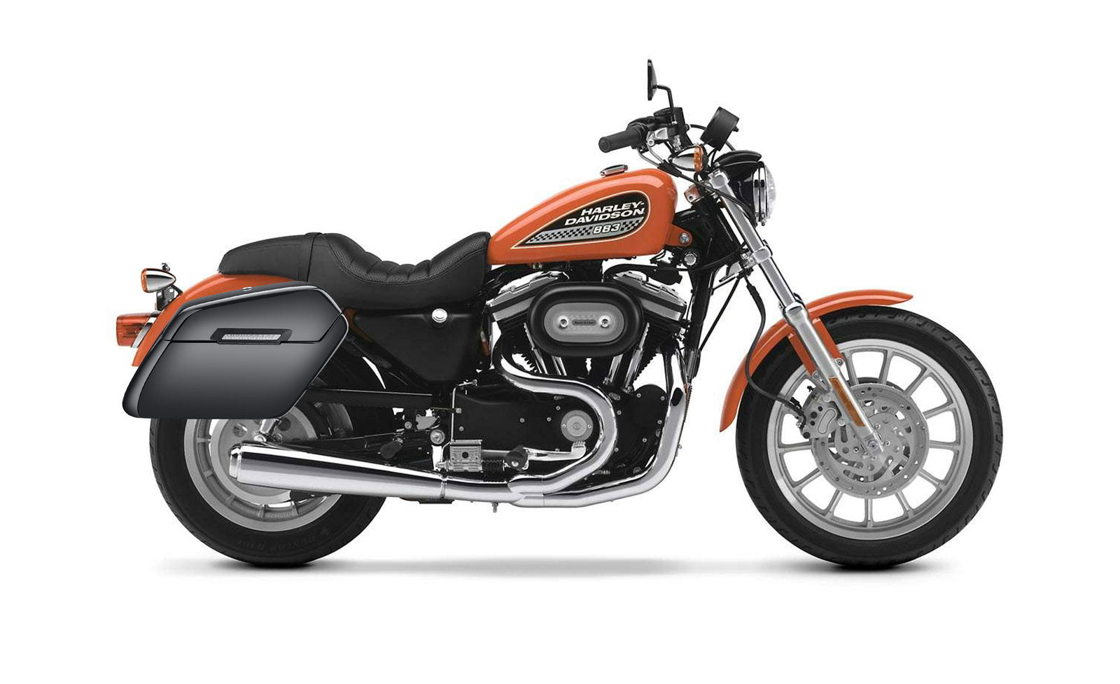 38L - Baldur XL Shock Cutout Harley Sportster 883 Low XL883L Painted Hard Alforjas