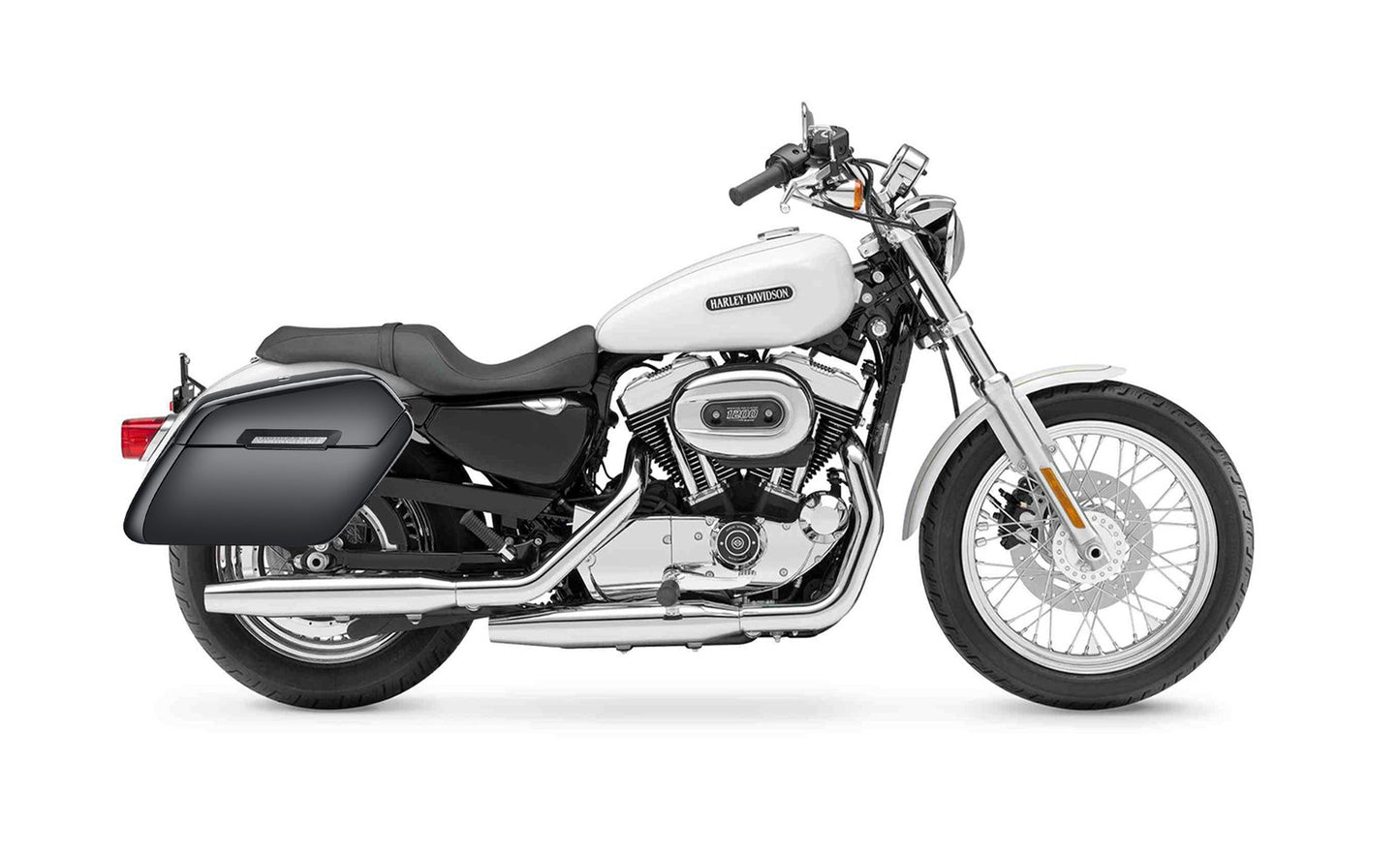 38L - Baldur XL Shock Cutout Harley Sportster 1200 Low XL1200L Painted Hard Alforjas